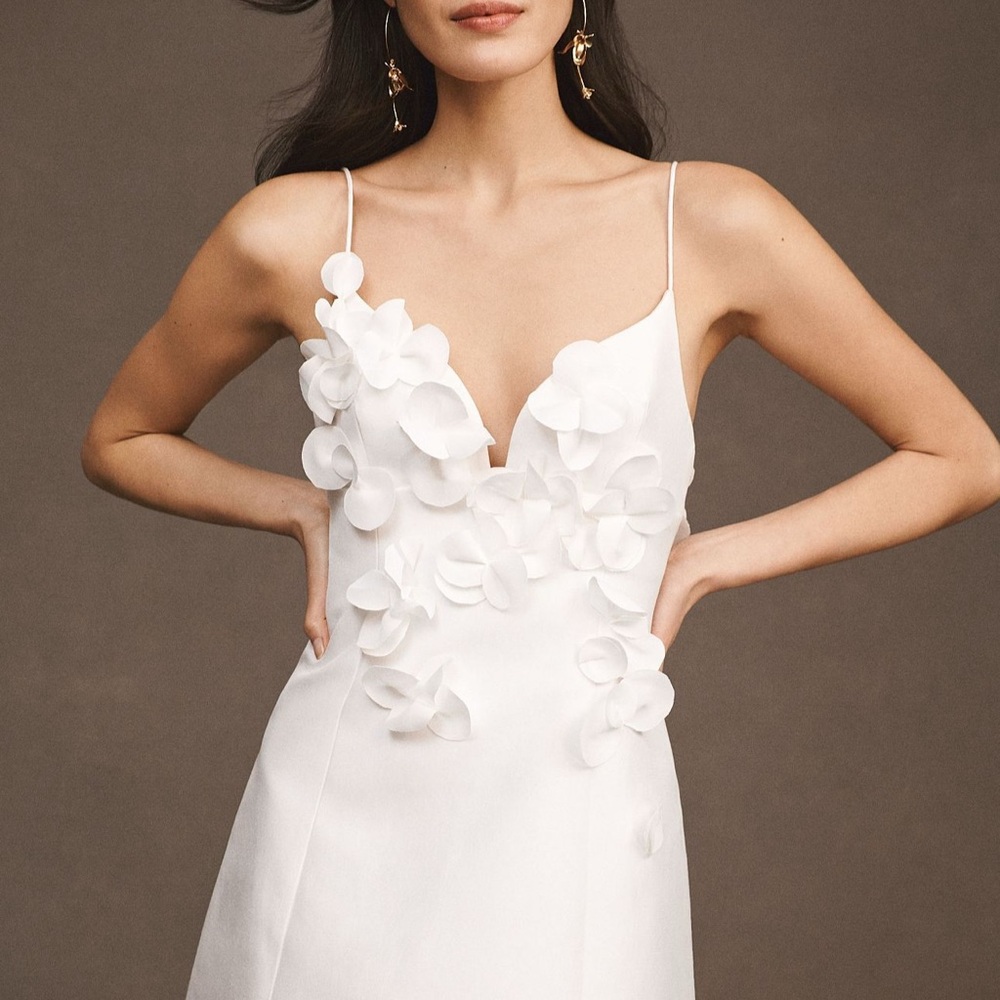 Acler Isla 3D Flower Mini Dress in ivory